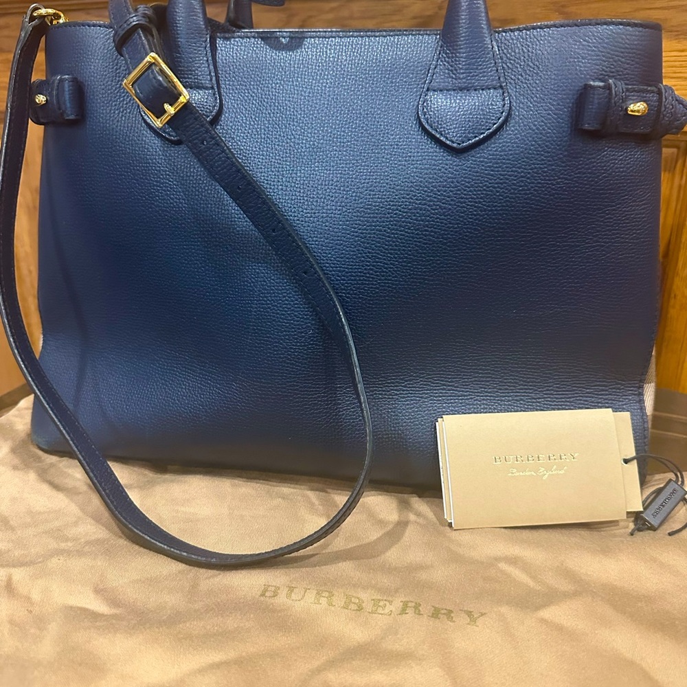 Burberry Banner Handbag - Blue